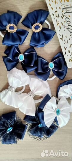 Резинка для волос. Классические банты для школы