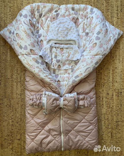 Конверт одеялко (зимнее утепленное) для малышки