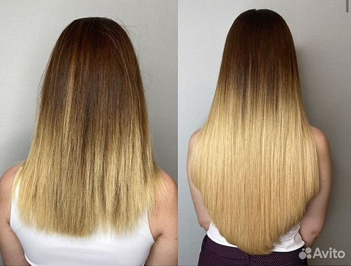Наращивание волос, снятие волос, кератиновое выпря