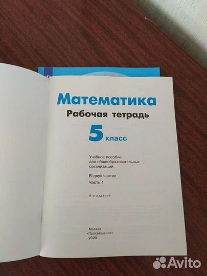Математика Рабочая тетрадь 5 класс только 1 часть
