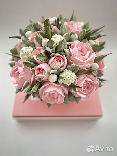 Зефирный букет в коробке