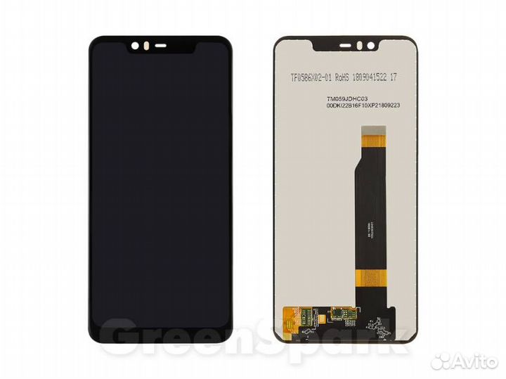 Дисплей для Nokia 5.1 Plus+тач черный copy