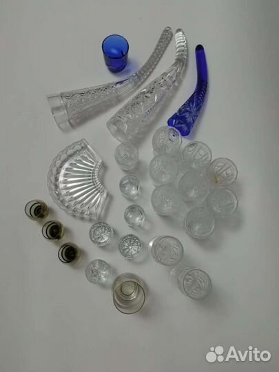 Посуда ссср, хрусталь,рог