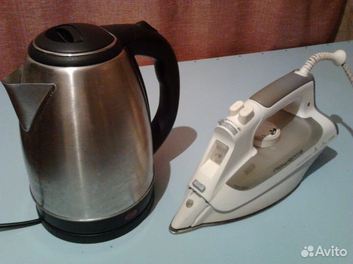 Фен, утюг Rowenta, чайник электр. Saturn