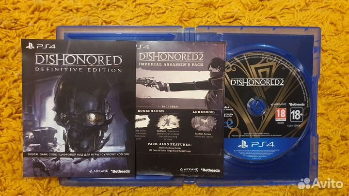 Dishonored 2 + дополнение и + dishonored 1 ps4