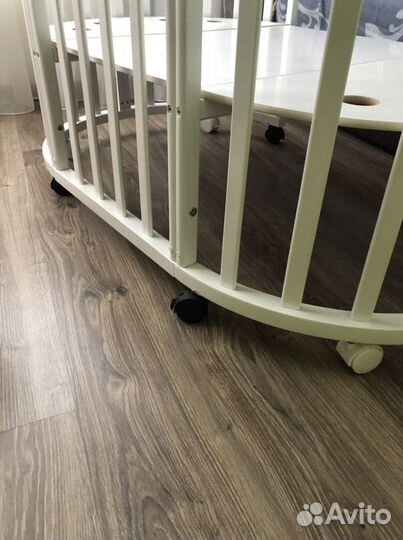 Детская кроватка трансформер круглая