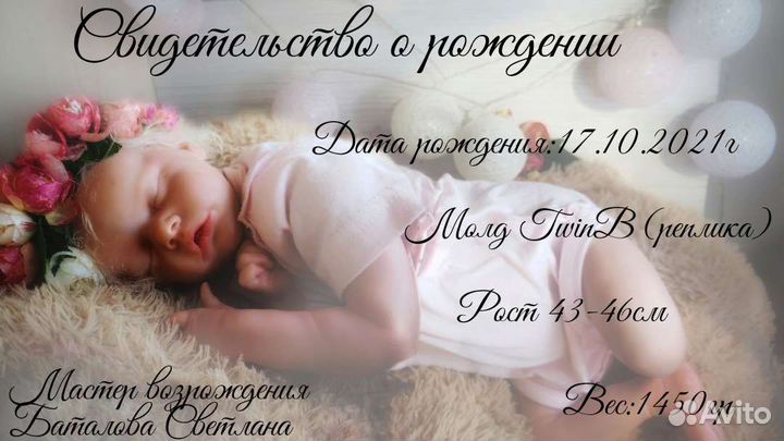 Кукла Реборн twin в