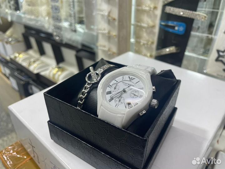 Часы женские керамика armani
