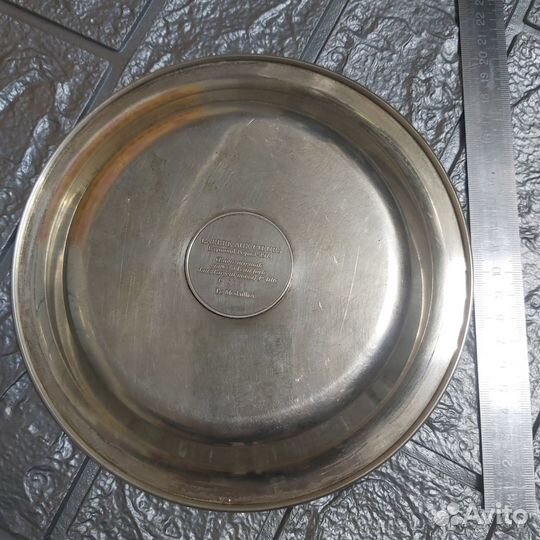 Тарелка антикварная Рейнронд Пейне 1974 г серебро