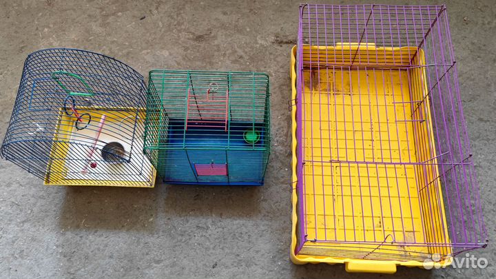 Клетка металлическая для животных, птиц 33x26x45см