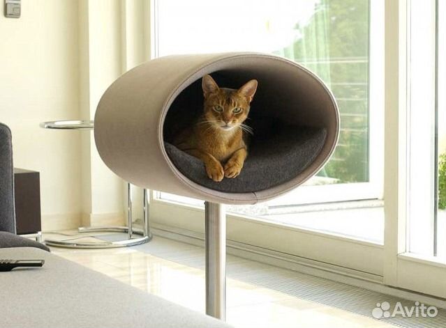 Лежак для кошек и собак интерьерный домик диван