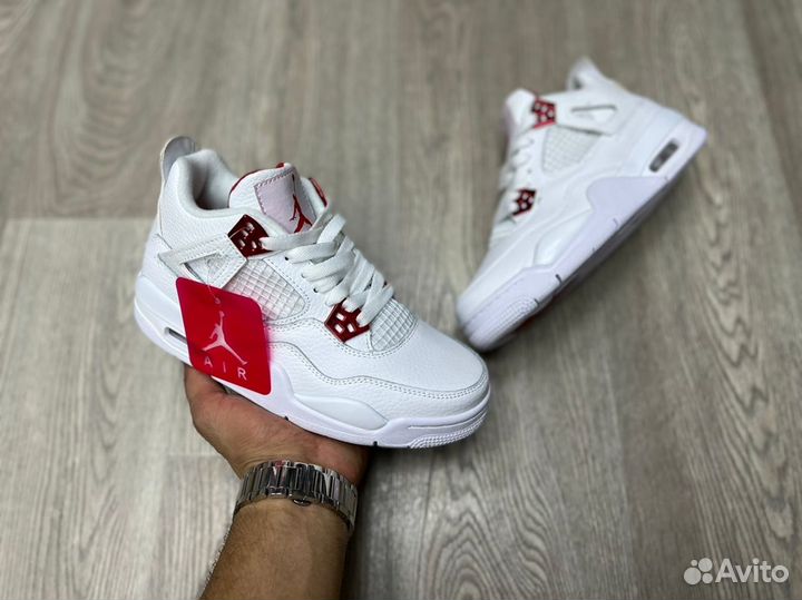 Кроссовки Air Jordan 4 Red Metallic (36-45)