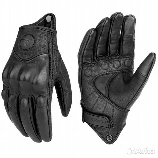 Мотоциклетные перчатки кожаные