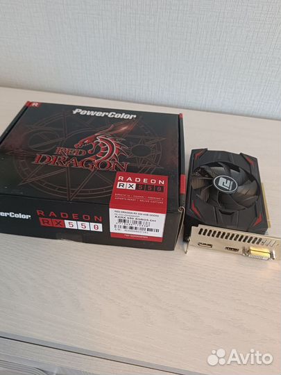 Видеокарта AMD Radeon RX 550 Red Dragon 4GB