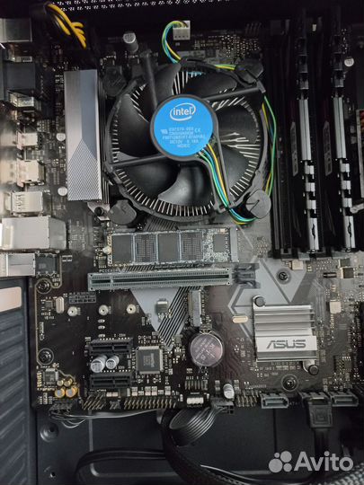 Процессор intel core i3 9100f + мать asus b365