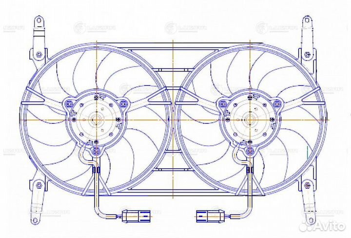 Вентилятор УАЗ-3163 электрический сдвоенный (спарк