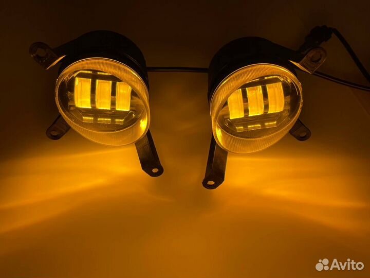 Led противотуманные фары Киа Спектра два режима