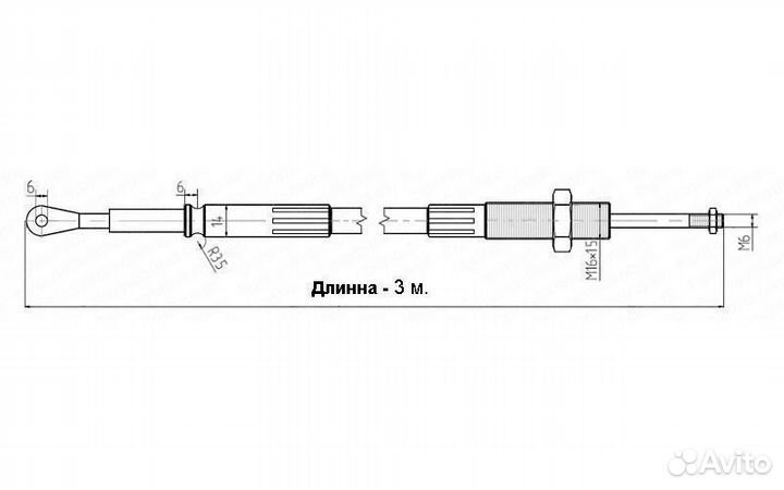Трос резьба - вилка L3,0 М. indemar IT-731133/03