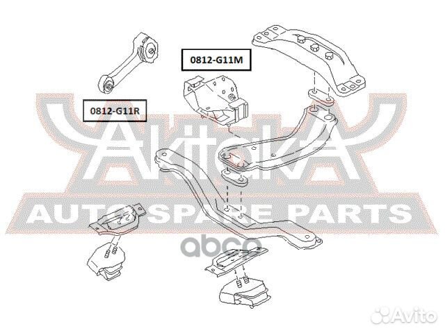 Подушка двигателя MT 0812-G11M asva