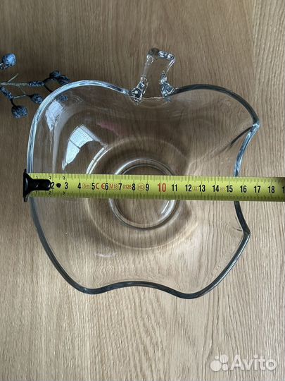 Салатник стекло в форме яблока