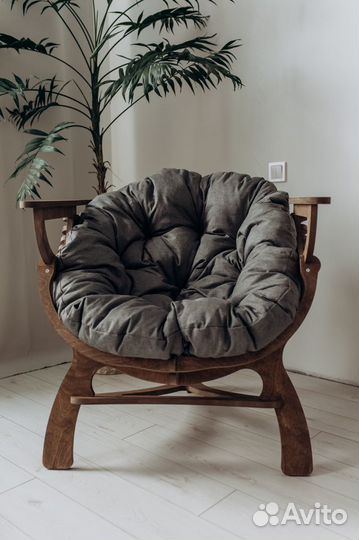 Кресло ракушка для отдыха с подушкой