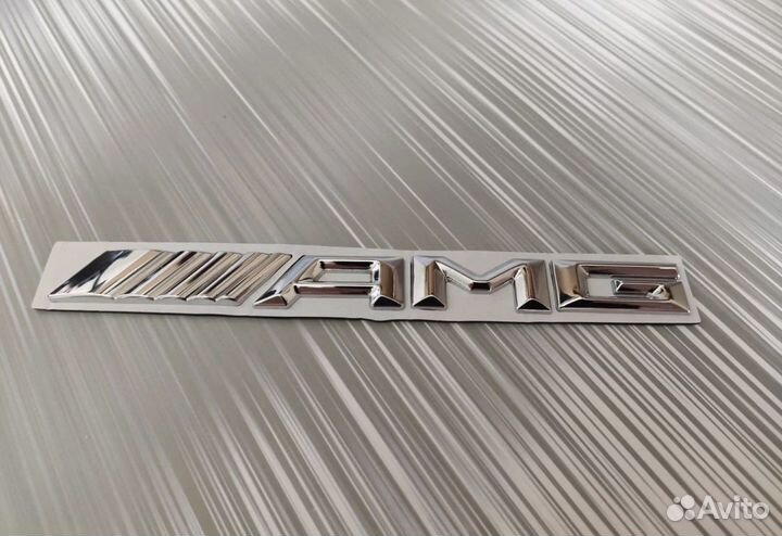 Шильдик Mercedes Benz AMG серебристый хром
