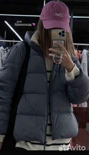 Uniqlo пуховик ультралегкий хs голубой