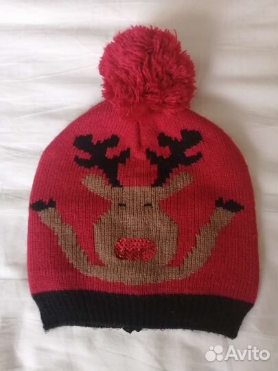 Шапка вязаная детская на 1-4 года