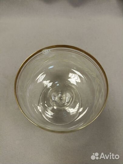 Вазочка Креманка Стекло Позолота СССР
