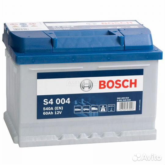 Автомобильный аккумулятор bosch S4 004 60R акб