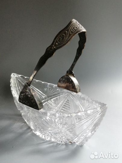 Хрустальная ладья СССР мельхиор