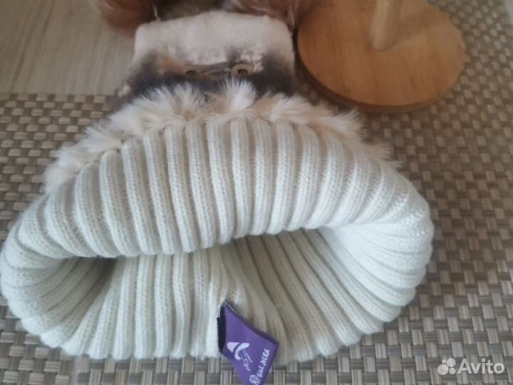 Шапка /шарф мех женская