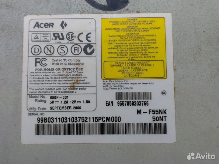 Дисковод для пк CD Acer (CD-ROM)