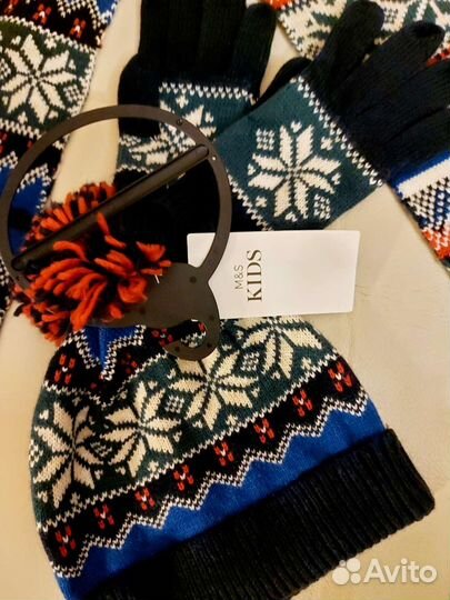 Комплект шапка, перчатки, шарф M&S kids