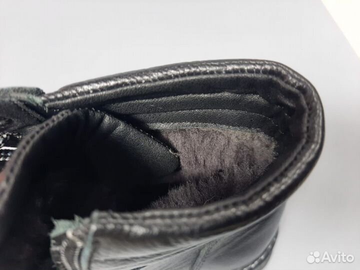 Ботинки мужские зимние кожаные с натуральным мехом