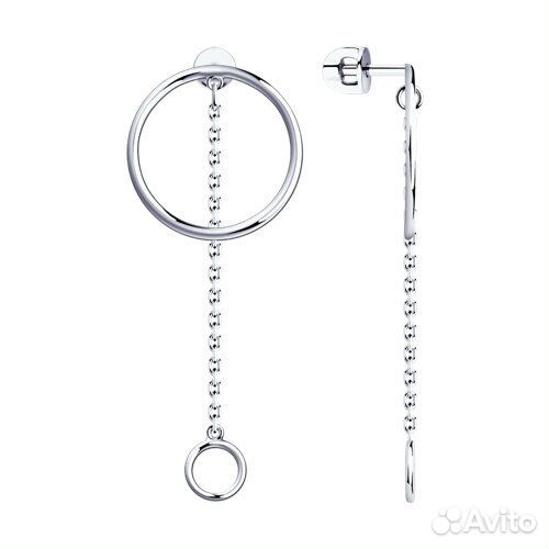 Серьги sokolov из серебра, 94023076
