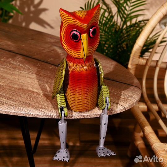 Сувенир 'Филин' висячие лапки, дерево 40 см