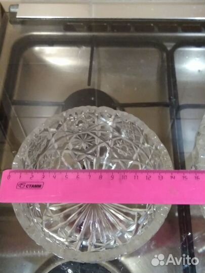 Хрусталь СССР. Чайная чашка редкая, вазы