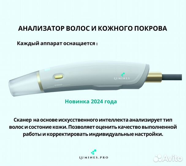 Аппарат для эпиляции Lumines’ Эво Про 2400W