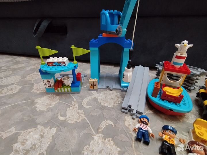 Lego duplo грузовой поезд 10875 + мост