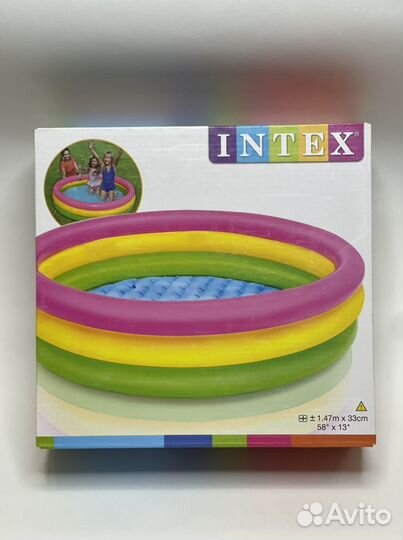 Надувной бассейн Intex «Радуга»