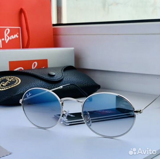 Очки ray ban oval голубой