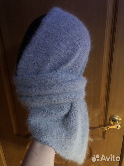 Шаль бактус из пуха норки