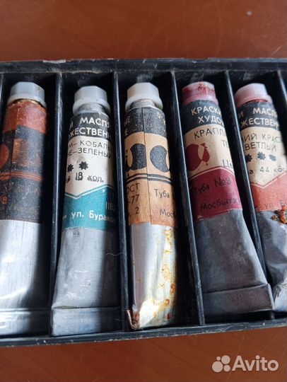 Старинные масляные краски художественные СССР
