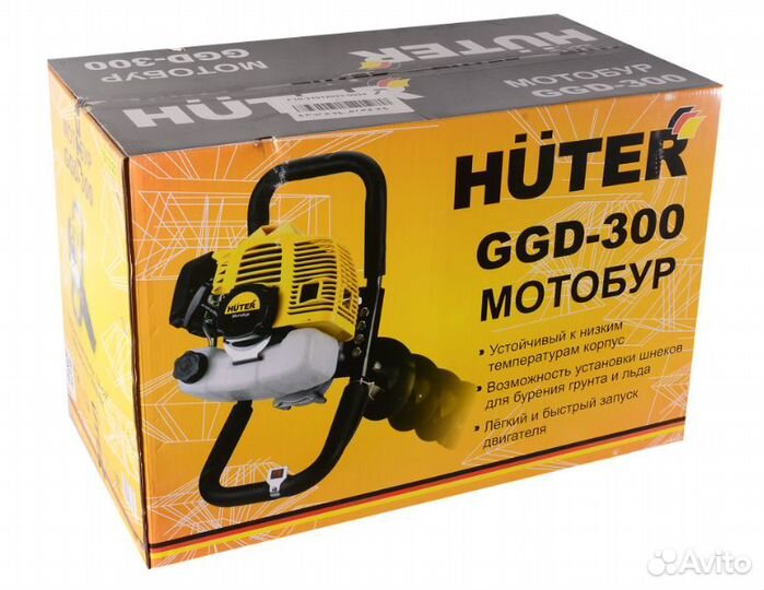 Мотобур huter GGD-300 2кВт