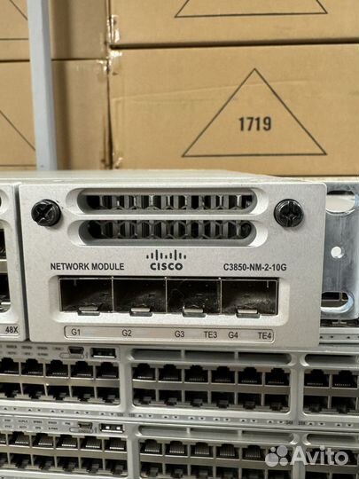 Коммутатор cisco poe 3850 -48P -l + 2бп 1100w