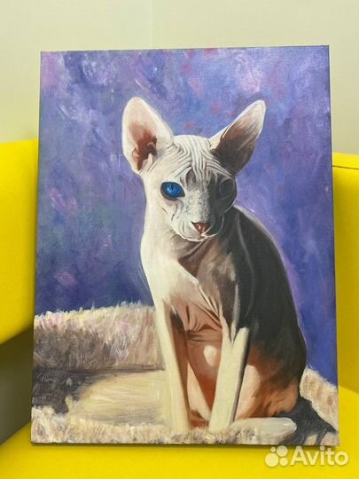 Портрет животного маслом