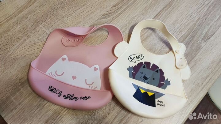 Нагрудник для кормления силиконовый 2 шт