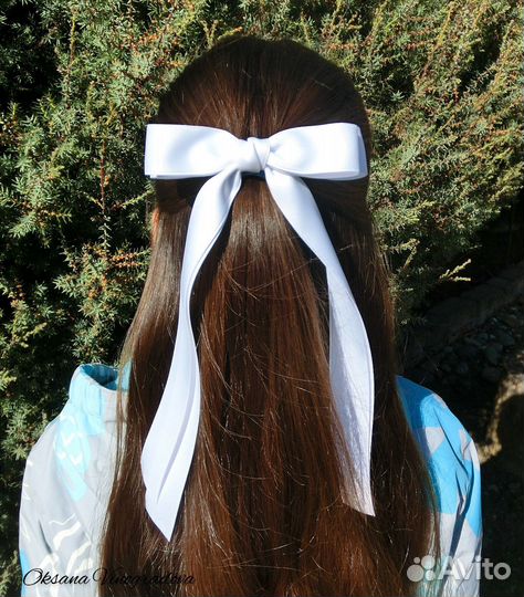 Бант тонкий хлопковая лента