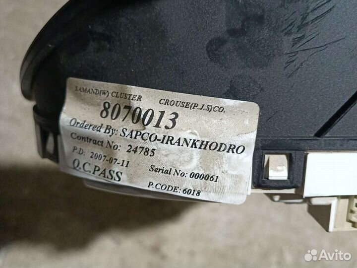 Панель приборов Iran Khodro Samand 1.8